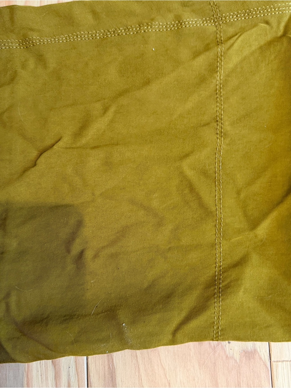 Zara Women’s Large Mustard Satin Wide Leg Pull On Pants Elastic Waist Pockets - Picture 9 of 9